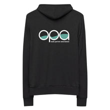 Load image into Gallery viewer, OPA 'Hello' Back Logo Adult Unisex Zip Hoodie - Black or Charcoal
