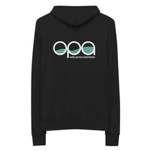 Load image into Gallery viewer, OPA 'Hello' Back Logo Adult Unisex Zip Hoodie - Black or Charcoal