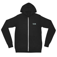 Load image into Gallery viewer, OPA Logo 'Hello' Adult Unisex Zip Hoodie - Black