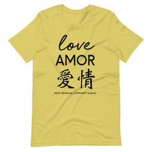 Load image into Gallery viewer, Oasis 'Love' Trilingual Adult Unisex Tee - Multiple Colors