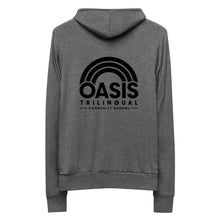 Load image into Gallery viewer, Oasis &#39;Hello&#39; Logo Adult Unisex Zip Hoodie - Grey
