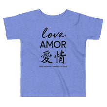Load image into Gallery viewer, Oasis &#39;Love&#39; Trilingual Toddler Unisex T-Shirt - Multiple Colors
